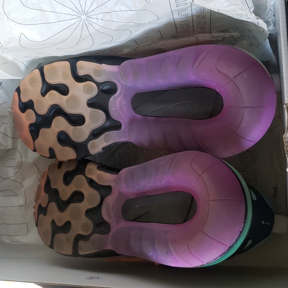 Nike Air Max 270 React Customized Sneakers Size 6.5 - Picture 10 of 14